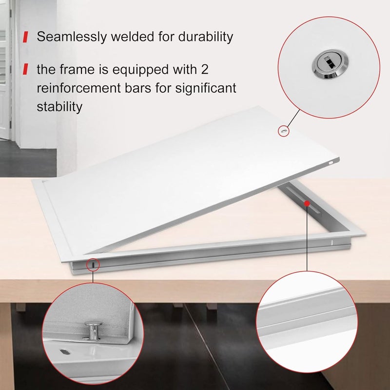 Joogto Thicken 1mm 18 x 18 Access Panel for Drywall,Attic Door, Ceiling Access Panel for Drywall,18x18Metal Access Panels are Thickened to 1mm to Solve The Problem of Fragile Panels(Screwdriver Latch) - Image 5